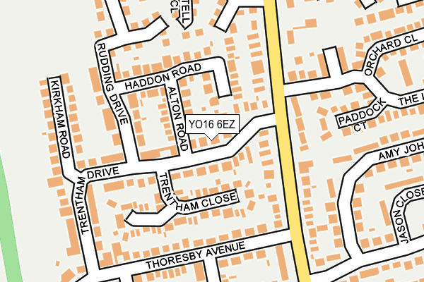 YO16 6EZ map - OS OpenMap – Local (Ordnance Survey)