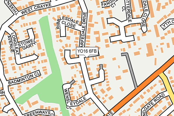 YO16 6FB map - OS OpenMap – Local (Ordnance Survey)
