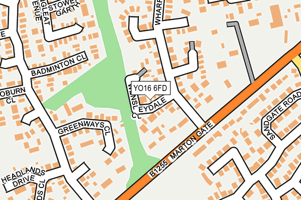 YO16 6FD map - OS OpenMap – Local (Ordnance Survey)