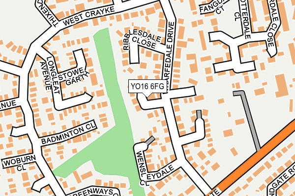 YO16 6FG map - OS OpenMap – Local (Ordnance Survey)