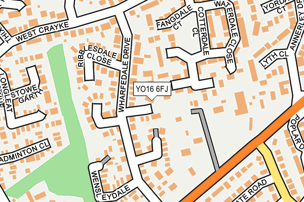 YO16 6FJ map - OS OpenMap – Local (Ordnance Survey)