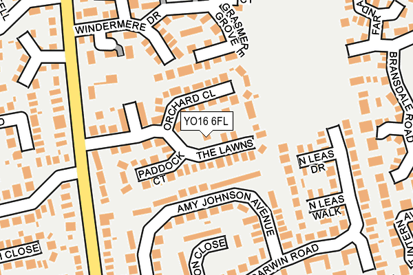 YO16 6FL map - OS OpenMap – Local (Ordnance Survey)