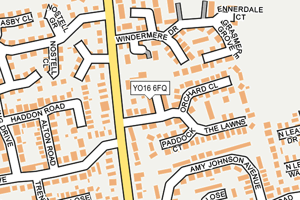 YO16 6FQ map - OS OpenMap – Local (Ordnance Survey)