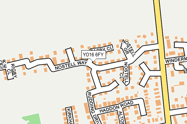 YO16 6FY map - OS OpenMap – Local (Ordnance Survey)