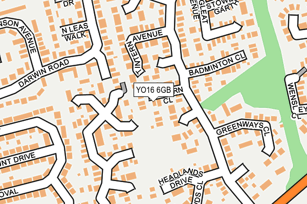 YO16 6GB map - OS OpenMap – Local (Ordnance Survey)