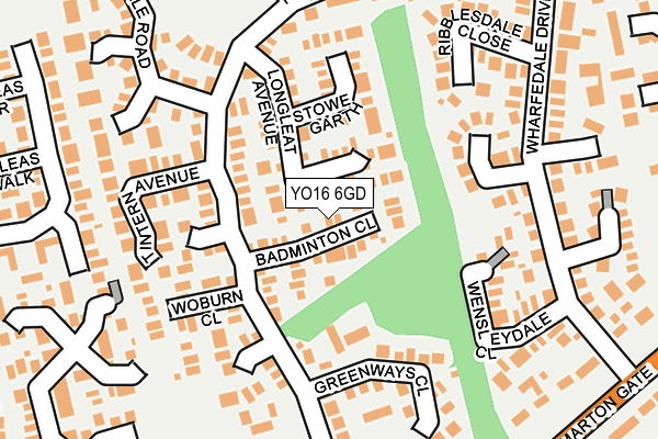 YO16 6GD map - OS OpenMap – Local (Ordnance Survey)