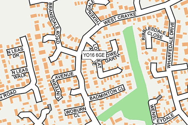 YO16 6GE map - OS OpenMap – Local (Ordnance Survey)