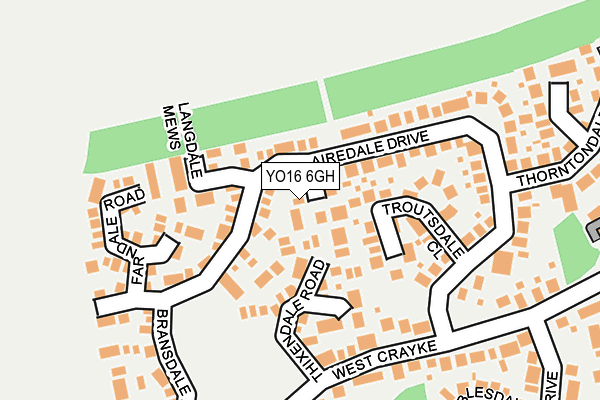 YO16 6GH map - OS OpenMap – Local (Ordnance Survey)