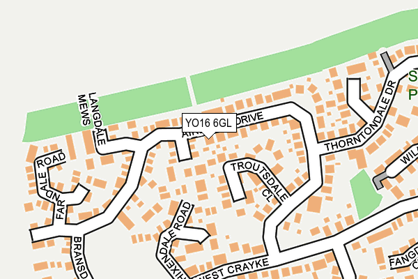 YO16 6GL map - OS OpenMap – Local (Ordnance Survey)