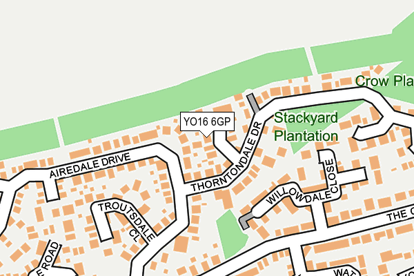 YO16 6GP map - OS OpenMap – Local (Ordnance Survey)