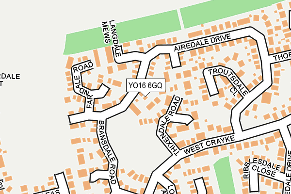 YO16 6GQ map - OS OpenMap – Local (Ordnance Survey)
