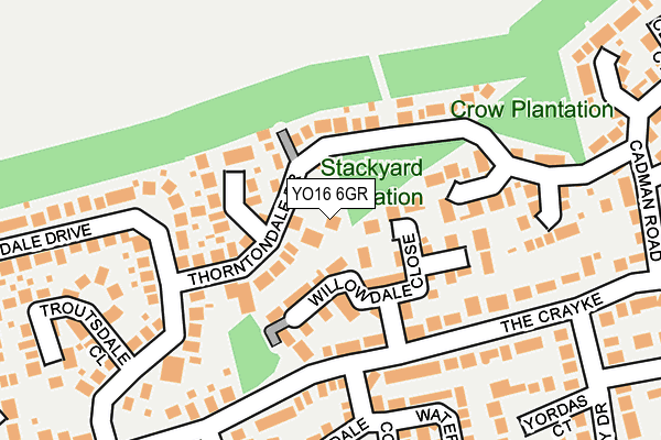 YO16 6GR map - OS OpenMap – Local (Ordnance Survey)