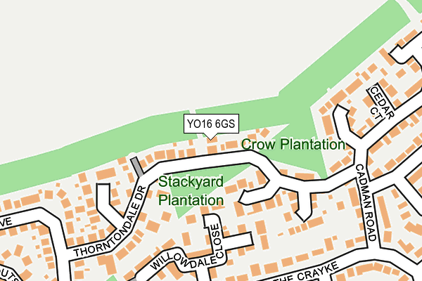YO16 6GS map - OS OpenMap – Local (Ordnance Survey)