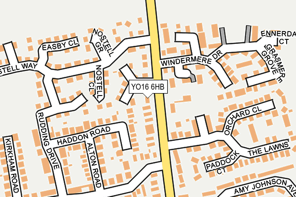 YO16 6HB map - OS OpenMap – Local (Ordnance Survey)