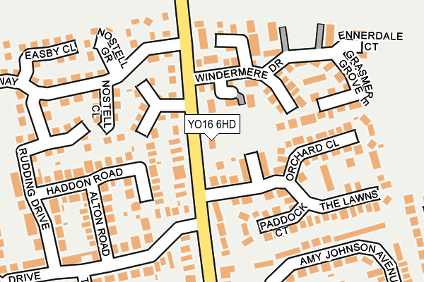 YO16 6HD map - OS OpenMap – Local (Ordnance Survey)