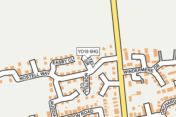 YO16 6HG map - OS OpenMap – Local (Ordnance Survey)