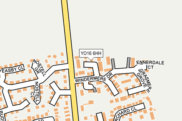 YO16 6HH map - OS OpenMap – Local (Ordnance Survey)