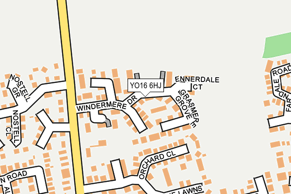 YO16 6HJ map - OS OpenMap – Local (Ordnance Survey)