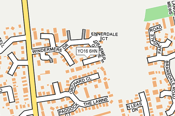 YO16 6HN map - OS OpenMap – Local (Ordnance Survey)