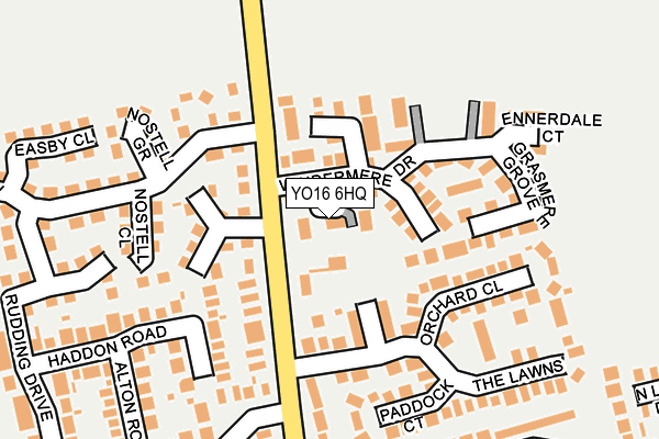 YO16 6HQ map - OS OpenMap – Local (Ordnance Survey)