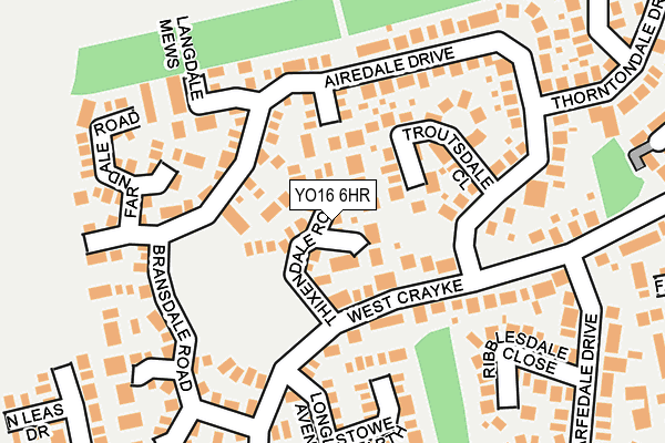 YO16 6HR map - OS OpenMap – Local (Ordnance Survey)