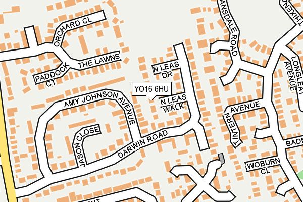 YO16 6HU map - OS OpenMap – Local (Ordnance Survey)