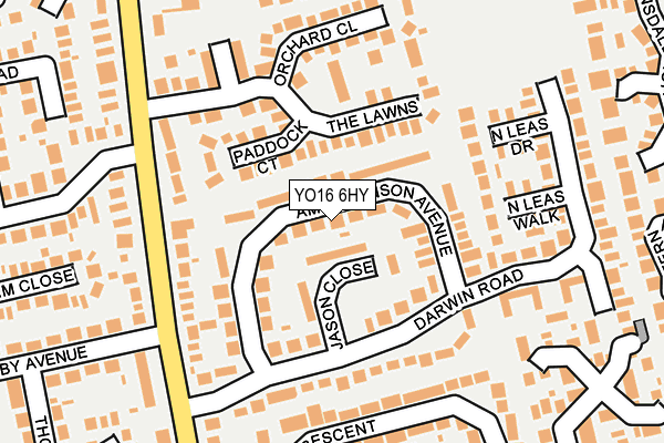 YO16 6HY map - OS OpenMap – Local (Ordnance Survey)