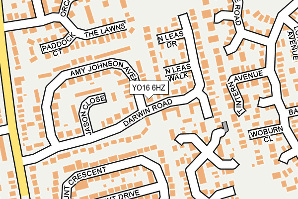 YO16 6HZ map - OS OpenMap – Local (Ordnance Survey)