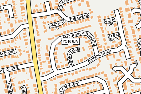 YO16 6JA map - OS OpenMap – Local (Ordnance Survey)