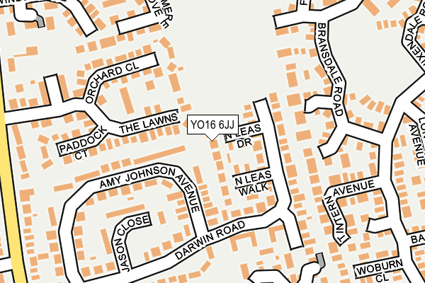 YO16 6JJ map - OS OpenMap – Local (Ordnance Survey)
