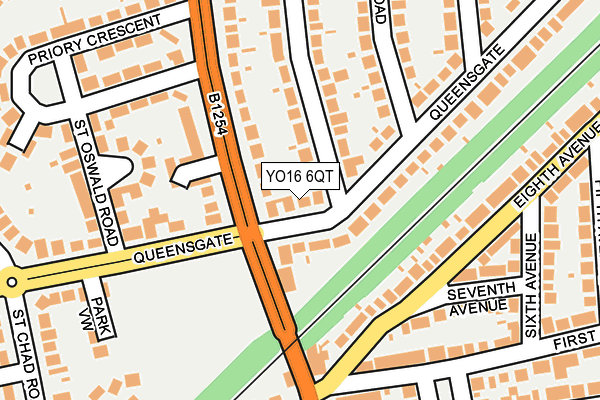 YO16 6QT map - OS OpenMap – Local (Ordnance Survey)