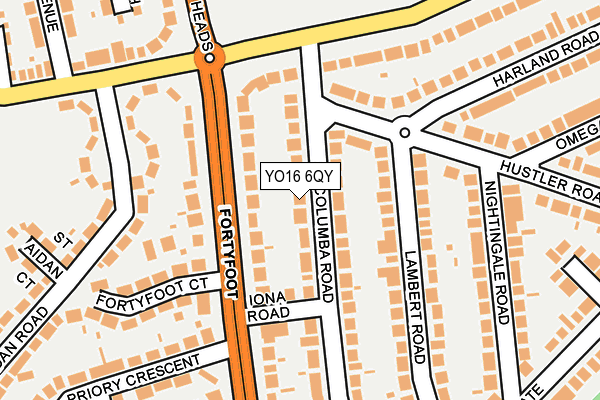 YO16 6QY map - OS OpenMap – Local (Ordnance Survey)