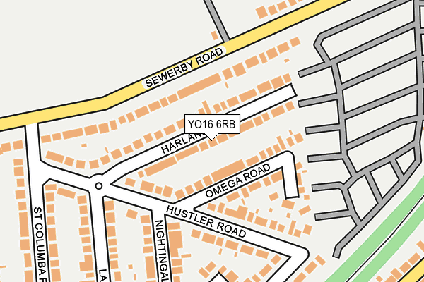 YO16 6RB map - OS OpenMap – Local (Ordnance Survey)