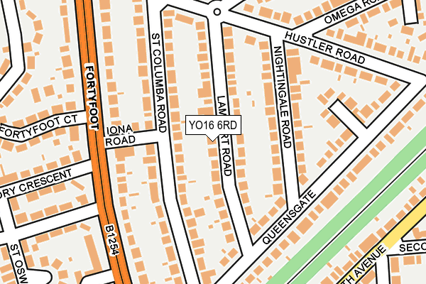 YO16 6RD map - OS OpenMap – Local (Ordnance Survey)