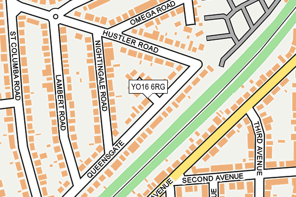 YO16 6RG map - OS OpenMap – Local (Ordnance Survey)