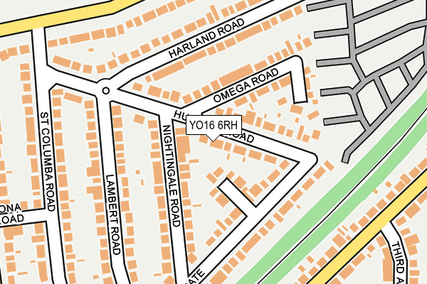 YO16 6RH map - OS OpenMap – Local (Ordnance Survey)