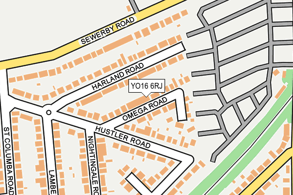 YO16 6RJ map - OS OpenMap – Local (Ordnance Survey)