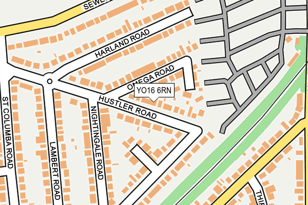 YO16 6RN map - OS OpenMap – Local (Ordnance Survey)