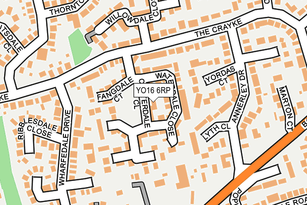 YO16 6RP map - OS OpenMap – Local (Ordnance Survey)