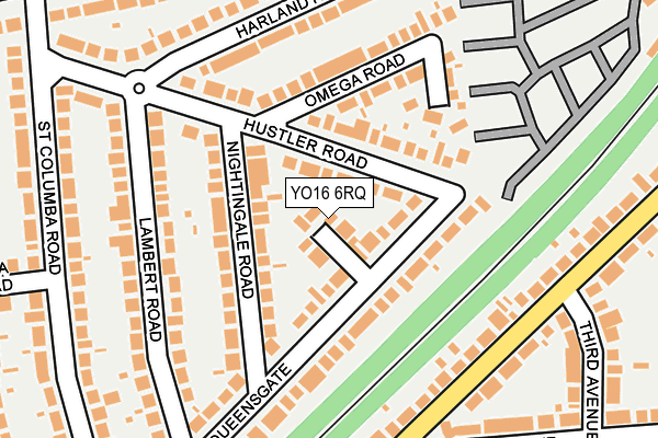 YO16 6RQ map - OS OpenMap – Local (Ordnance Survey)