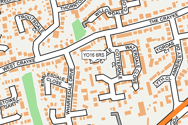 YO16 6RS map - OS OpenMap – Local (Ordnance Survey)
