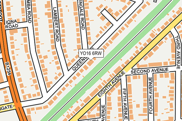 YO16 6RW map - OS OpenMap – Local (Ordnance Survey)