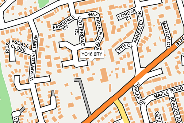 YO16 6RY map - OS OpenMap – Local (Ordnance Survey)