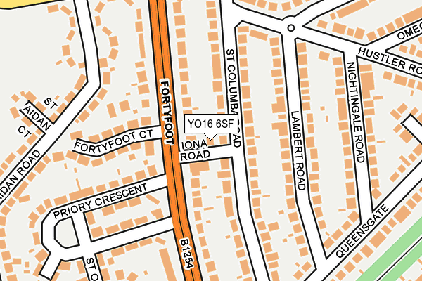 YO16 6SF map - OS OpenMap – Local (Ordnance Survey)