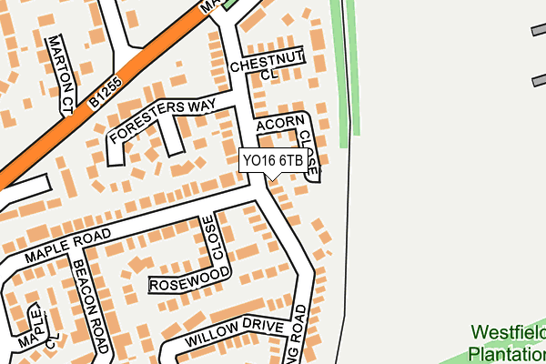 YO16 6TB map - OS OpenMap – Local (Ordnance Survey)
