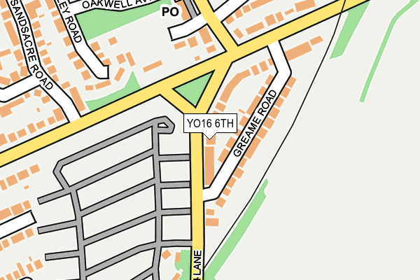 YO16 6TH map - OS OpenMap – Local (Ordnance Survey)