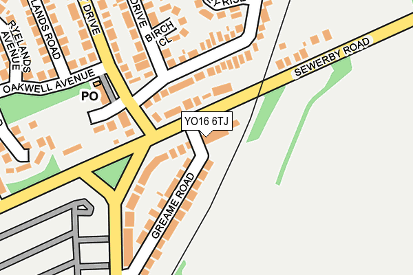 YO16 6TJ map - OS OpenMap – Local (Ordnance Survey)