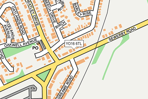 YO16 6TL map - OS OpenMap – Local (Ordnance Survey)