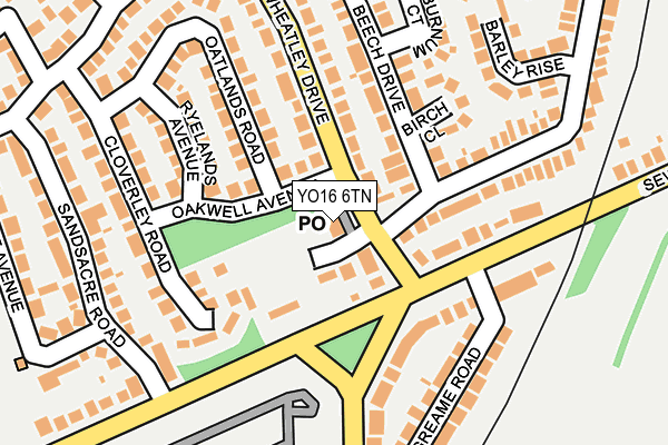 YO16 6TN map - OS OpenMap – Local (Ordnance Survey)