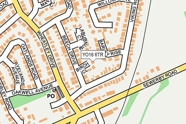 YO16 6TR map - OS OpenMap – Local (Ordnance Survey)